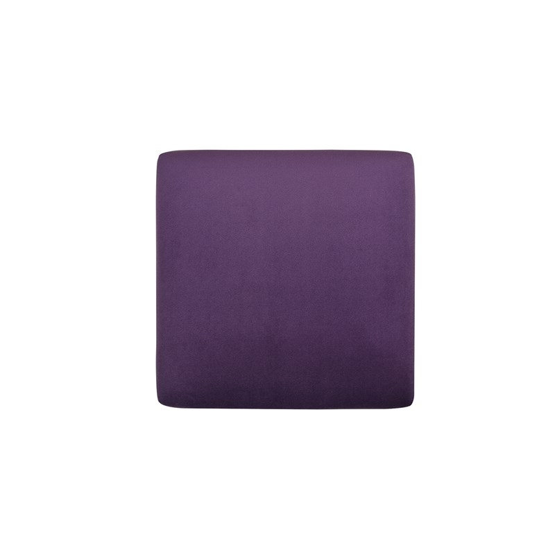 Jennifer Taylor Home Jules Square Accent Footstool Ottoman Purple