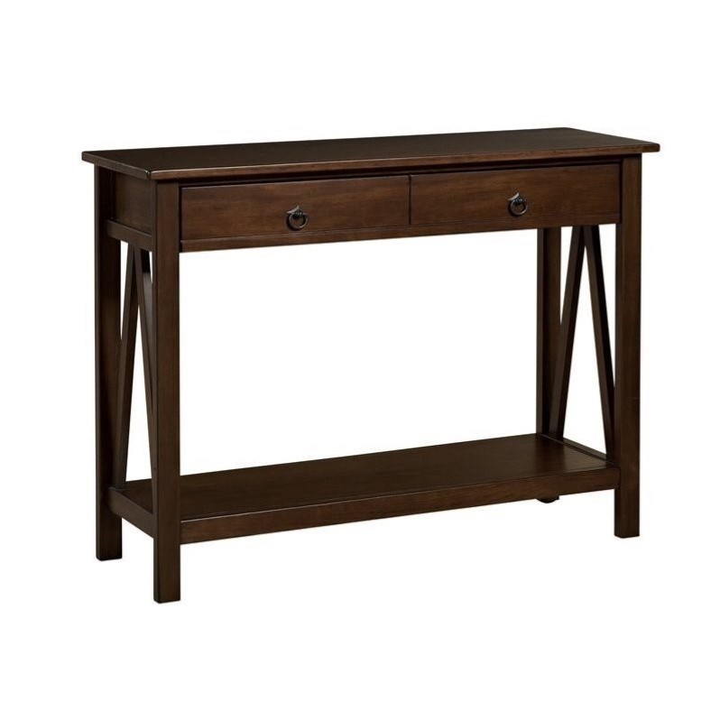 Riverbay Furniture Console Table in Antique Tobacco