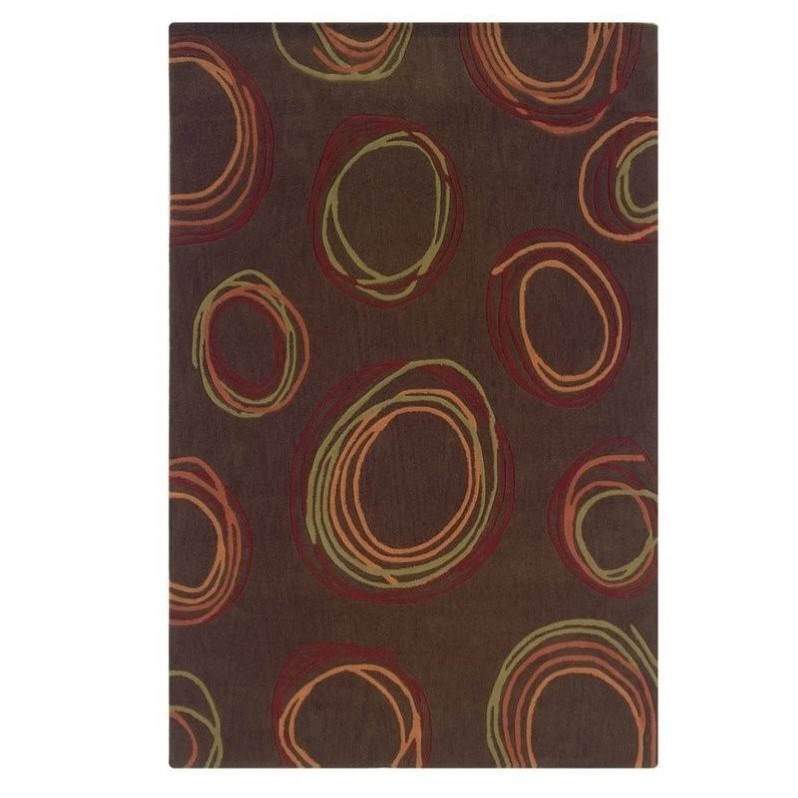 Riverbay Furniture 8' x 10' Hand Tufted Rug in Chocolate and Rust