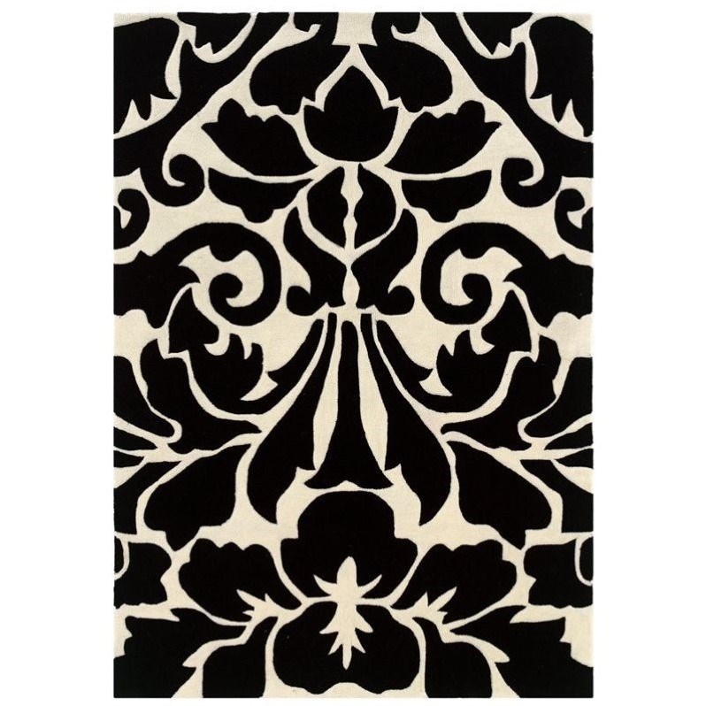 Riverbay Furniture 5' x 7' Hand Tufted Rug in Black and White