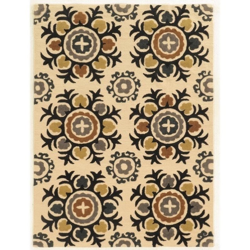 Riverbay Furniture 5' x 7' Hand Tufted Rug in Ivory