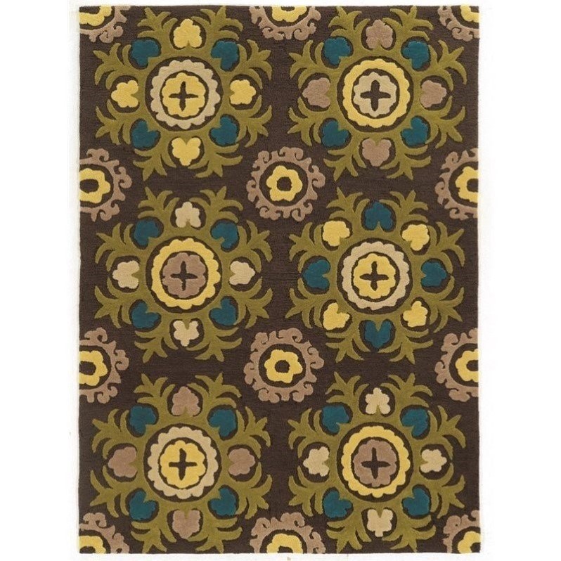 Riverbay Furniture 5' x 7' Hand Tufted Rug in Chocolate