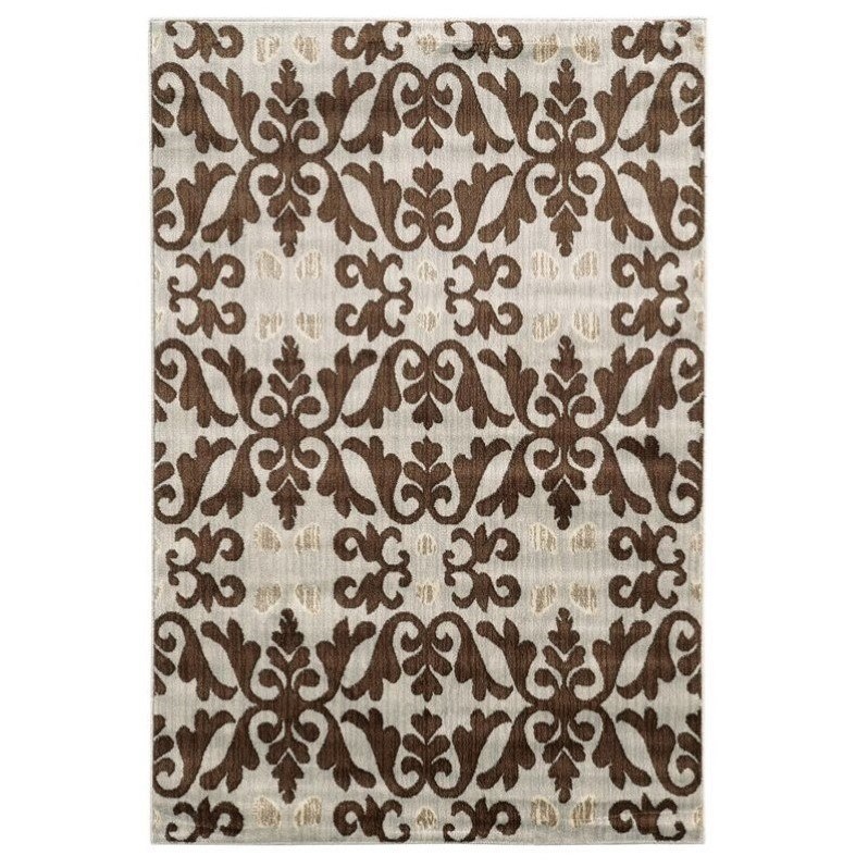 Riverbay Furniture 8' x 10' Rug in Ivory and Brown