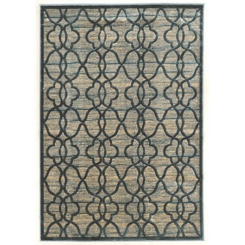 Riverbay Furniture 8' x 11' Rug in Blue and Cream