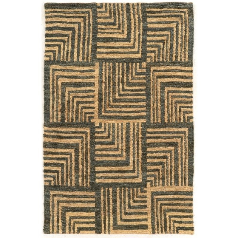 Riverbay Furniture 8' x 11' Hand Knotted Rug in Beige and Brown