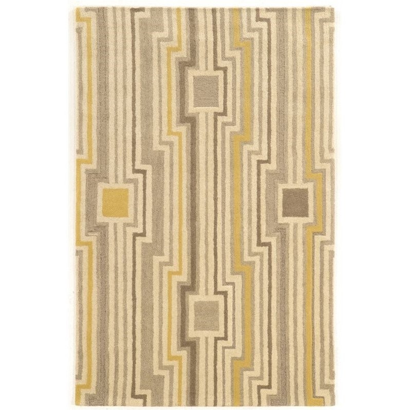 Riverbay Furniture 5' x 8' Hand Tufted Rug in Gray and Yellow