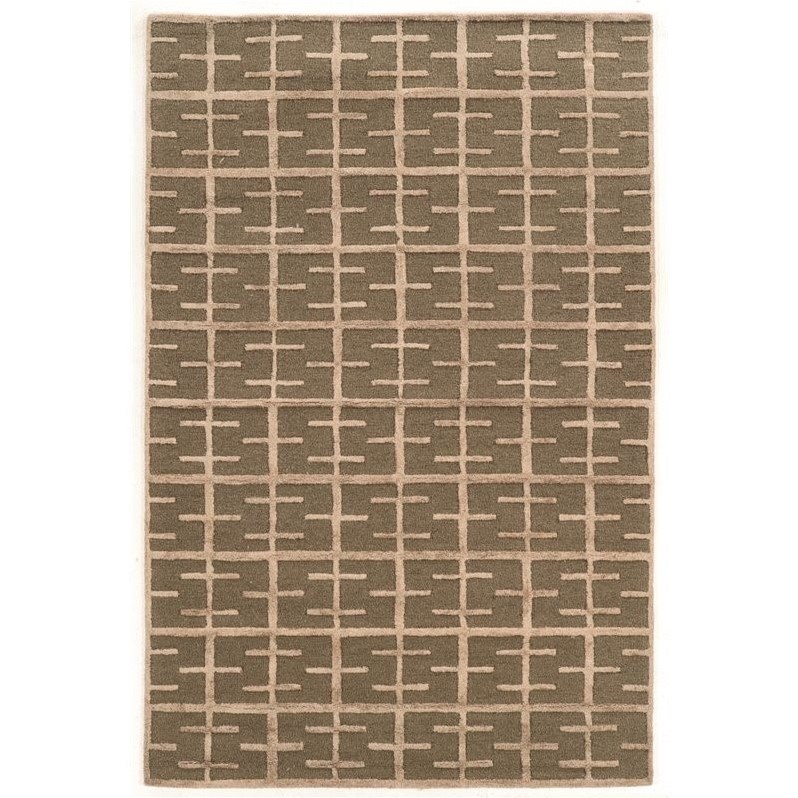 Riverbay Furniture 2' x 3' Hand Tufted Rug in Taupe and Taupe