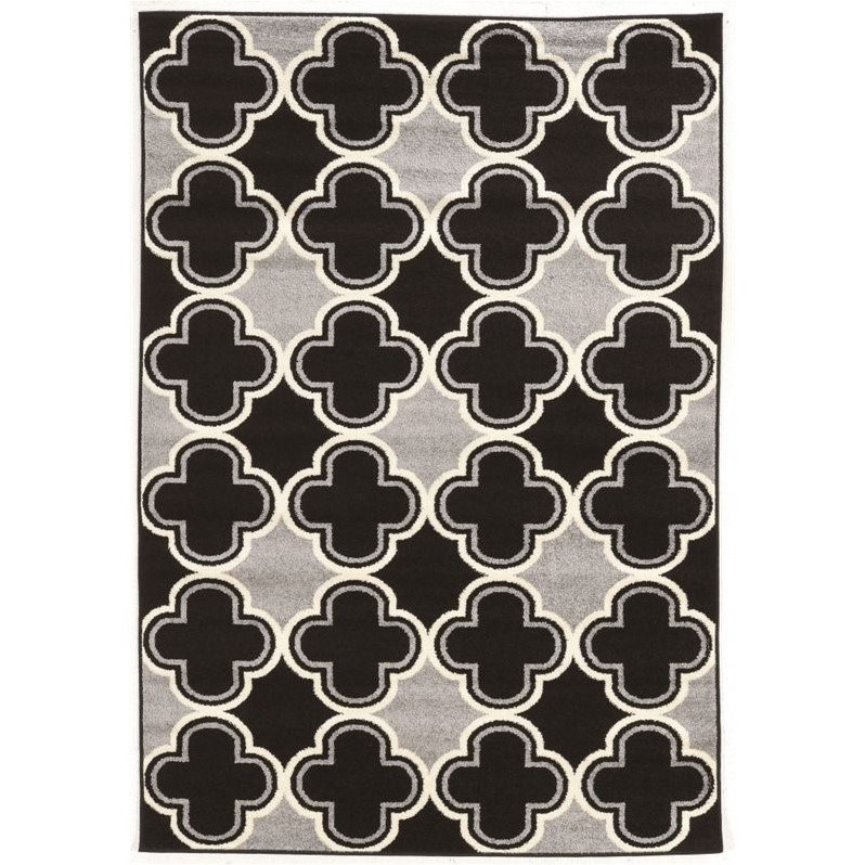 Riverbay Furniture 5' x 7' Rug in Black and Gray