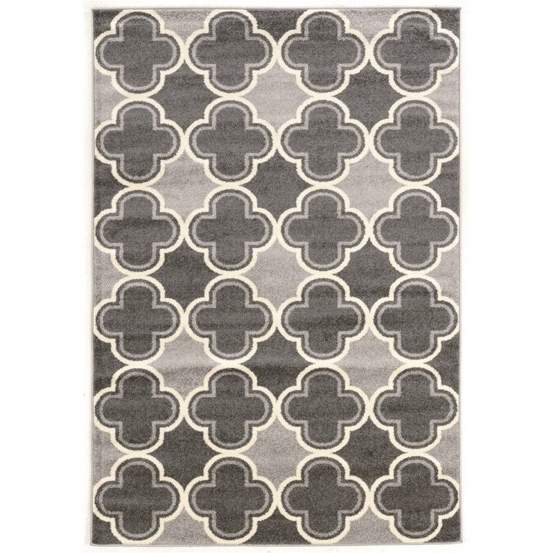 Riverbay Furniture 2' x 3' Rug in Gray and Gray
