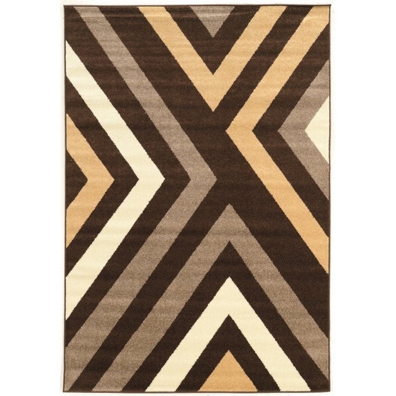 Riverbay Furniture 5' x 7' Rug in Brown and Beige