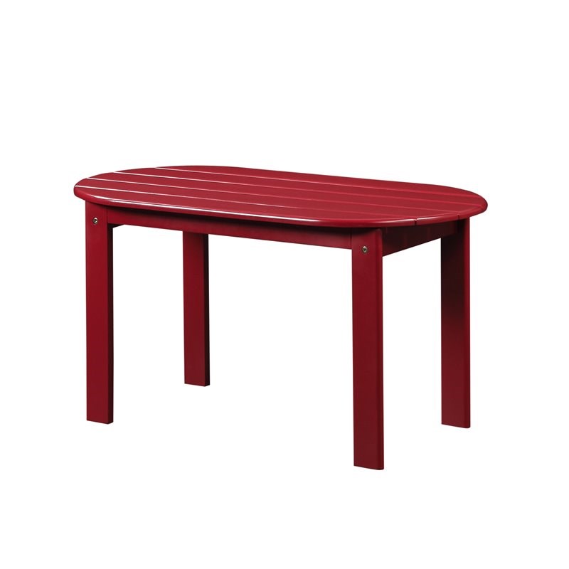 Riverbay Furniture Adirondack Patio Coffee Table in Red