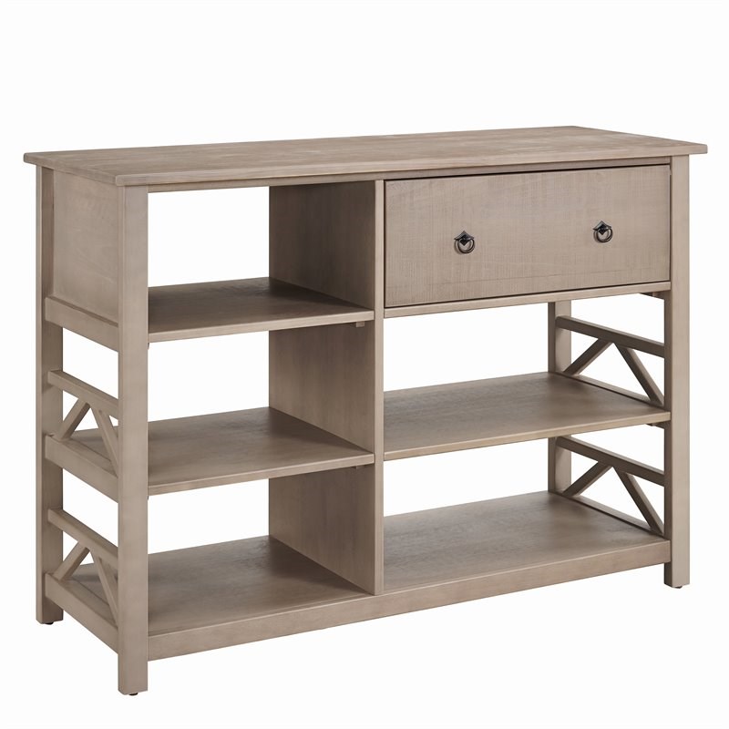 Riverbay Furniture TV Stand in Rustic Gray