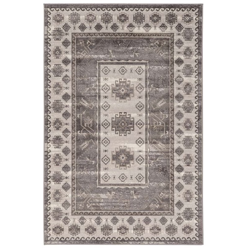 Riverbay Furniture 2' x 10' Power Loomed Runner Rug in Gray