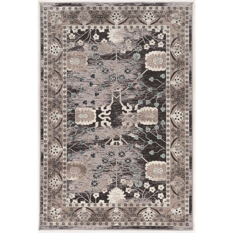 Riverbay Furniture 8' x 10' Power Loomed Rug in Gray