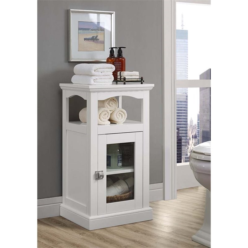 Riverbay Furniture Linen Cabinet in White