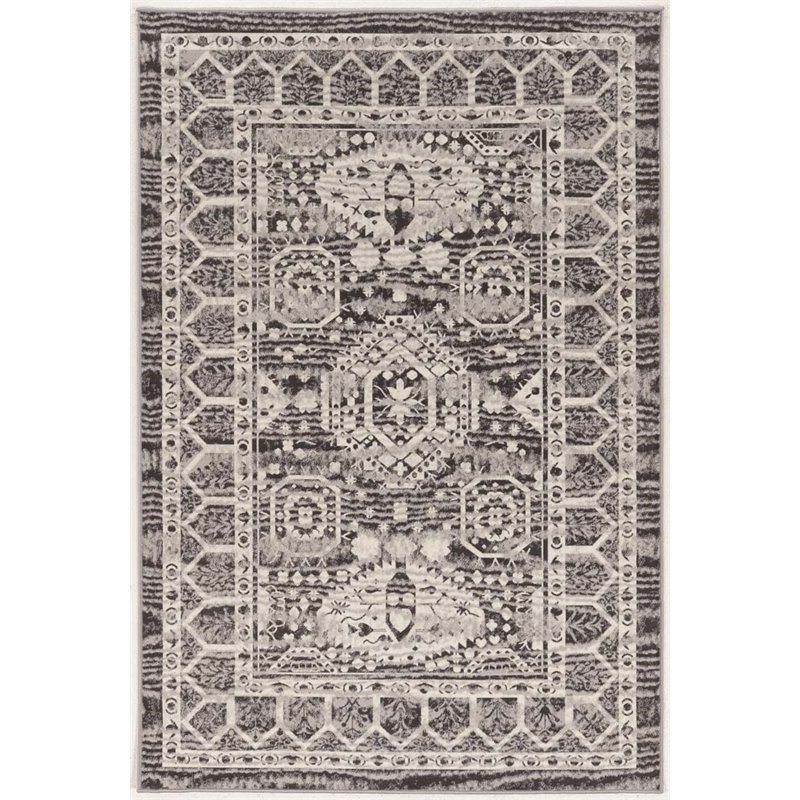Riverbay Furniture 2' x 3' Rug in Gray and Charcoal