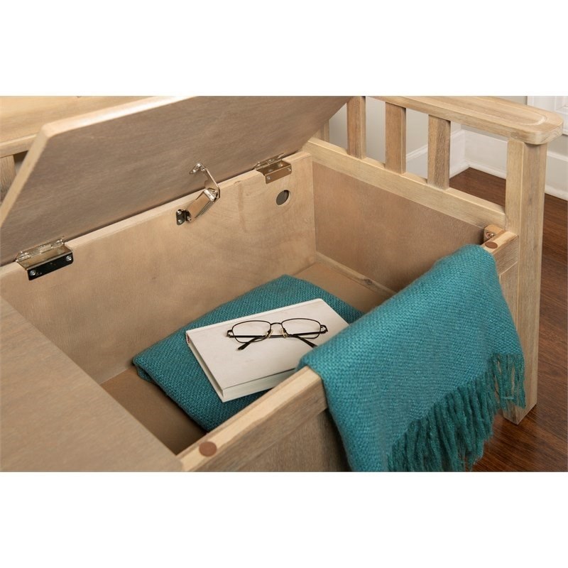 Riverbay Furniture Storage Bench in Natural Washed