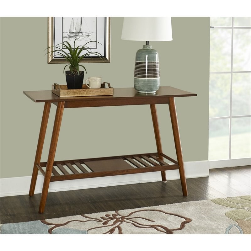 Riverbay Furniture Console Table in Warm Brown