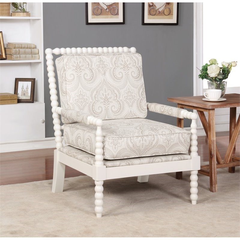 Riverbay Furniture Spindle Wood Frame Chair in Beige