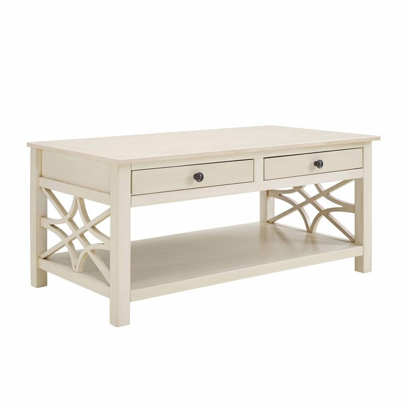Riverbay Furniture Coffee Table in Off White