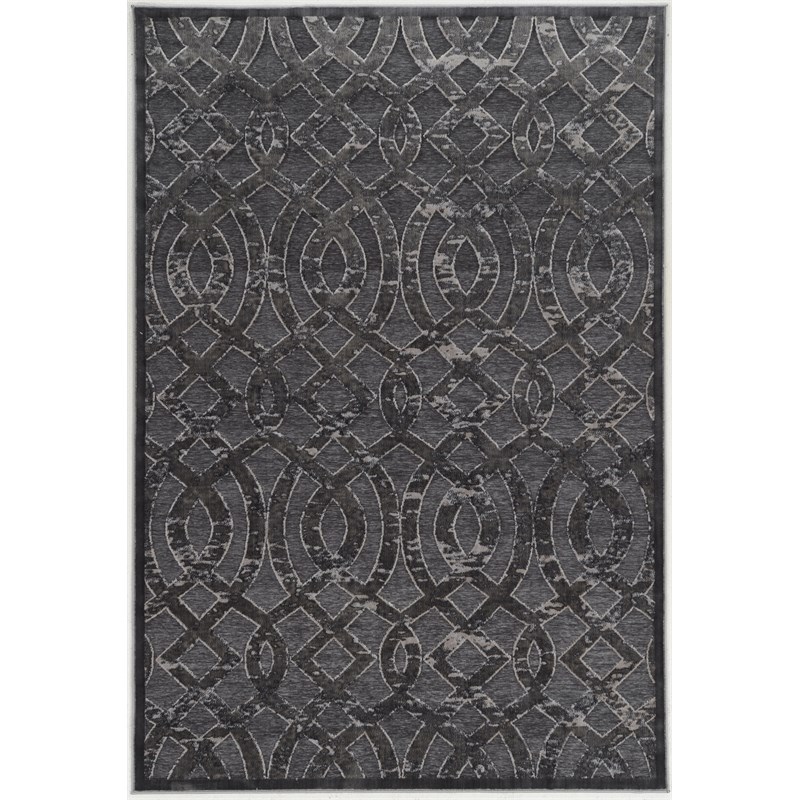 Riverbay Furniture 5' x 8' Area Rug in Blue and Gray