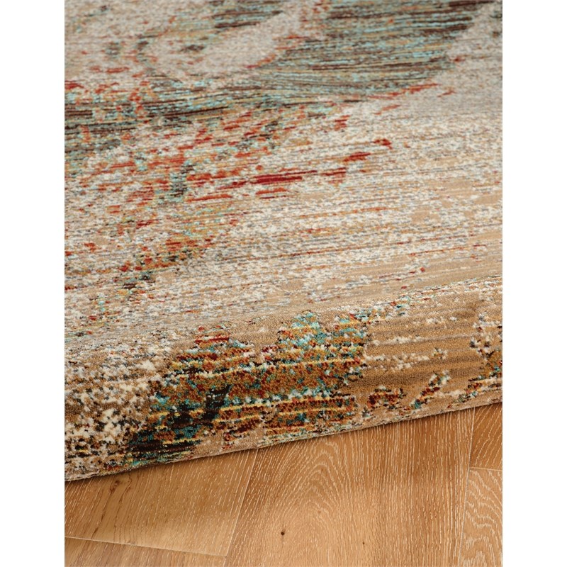 Riverbay Furniture 5' x 8' Area Rug in Marble Teal