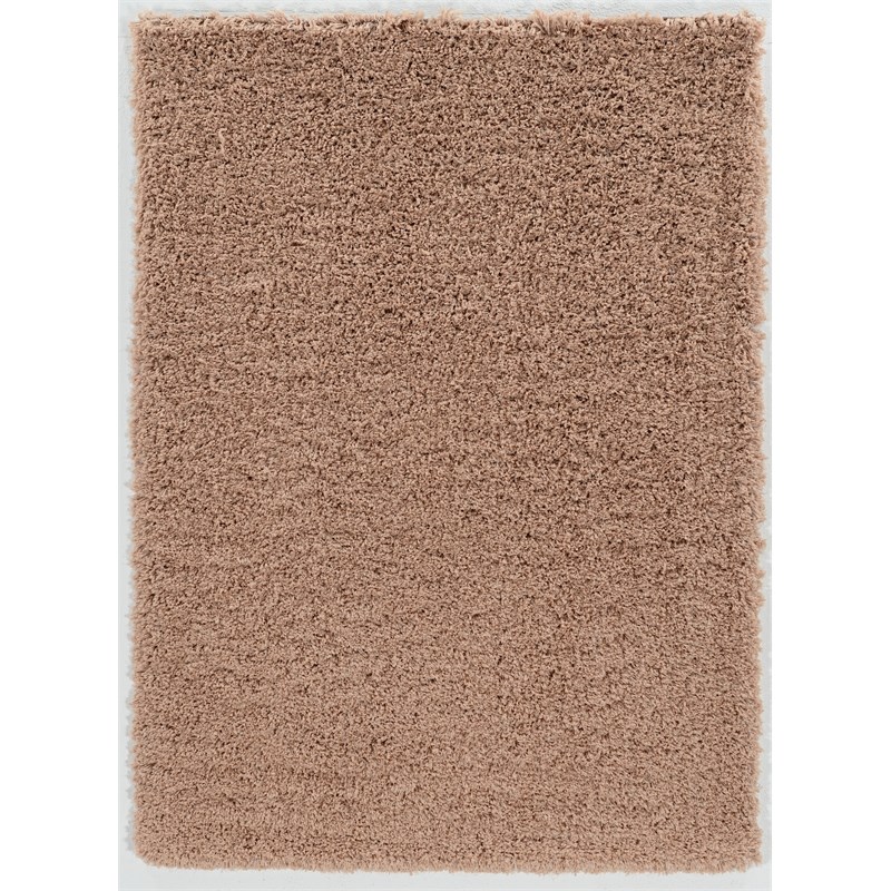 Riverbay Furniture 2' x 3' Shag Accent Rug in Sand