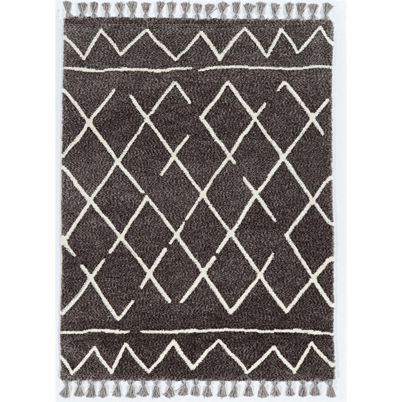 Riverbay Furniture 2' x 3' Accent Rug in Gray and Ivory