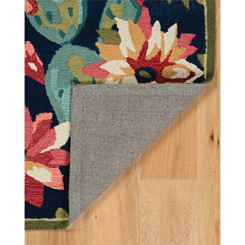 Riverbay Furniture 8' x 10' Hand Tufted Cactus Rug in Navy