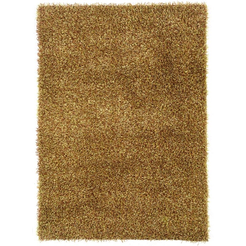 Riverbay Furniture 8' x 10' Hand Tufted Shag Rug in Grass Green and Brown