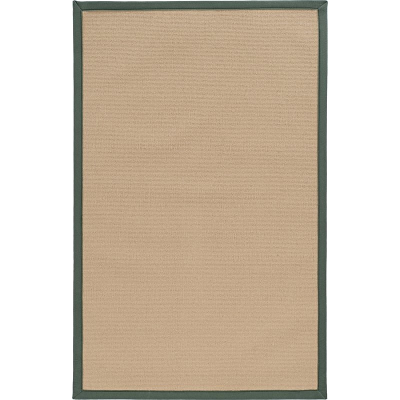 Riverbay Furniture 5' x 8' Transitional Wool Rug in Sisal and Green