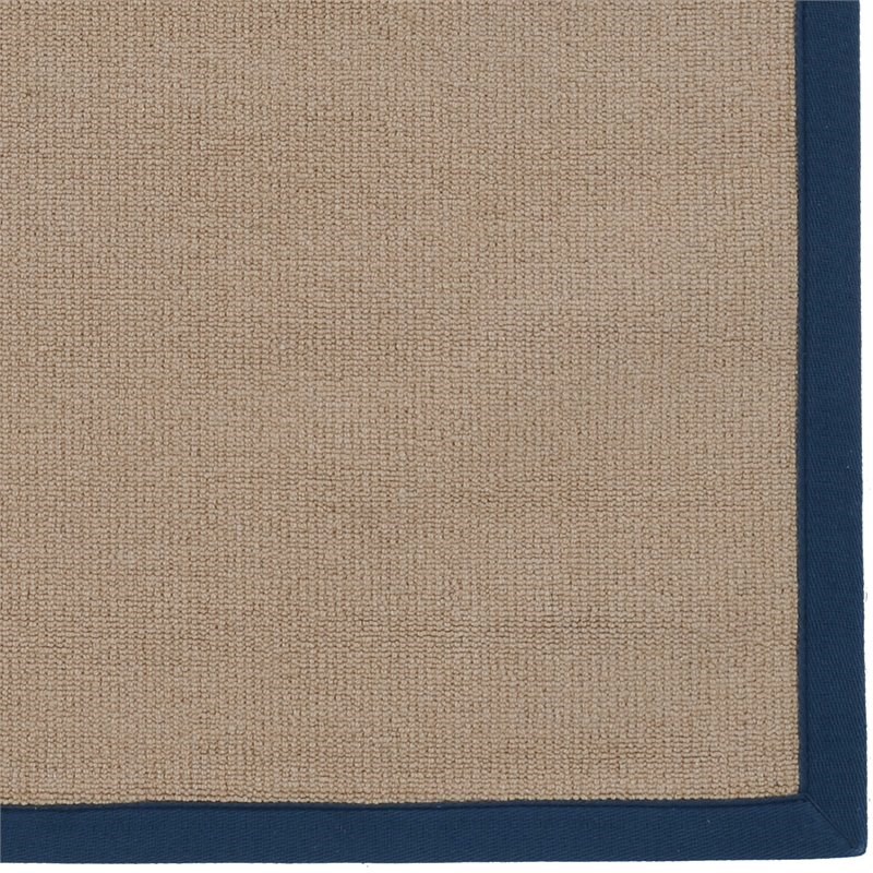 Riverbay Furniture 4' x 6' Transitional Wool Rug in Cork and Blue