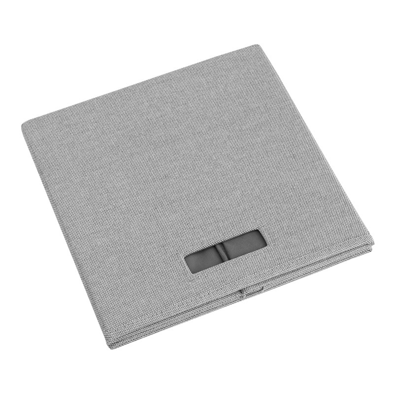 Riverbay Furniture Two Pack Fabric Storage Bin in Gray