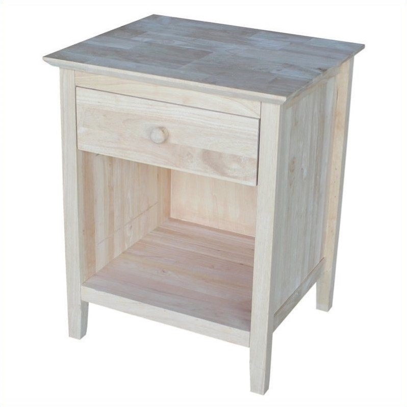 Riverbay Furniture Unfinished 1-Drawer Nightstand