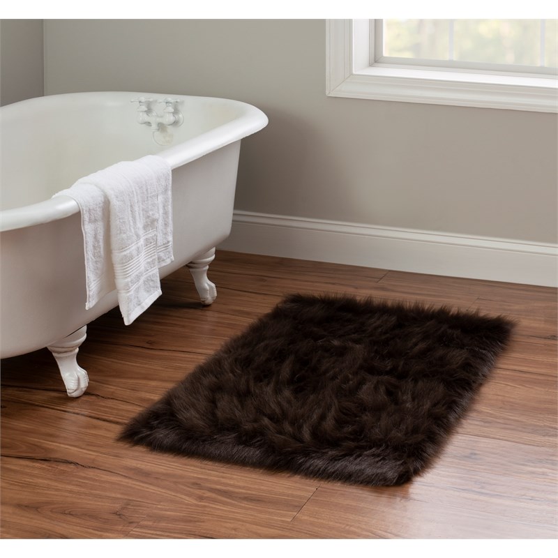 Riverbay Furniture Transitional Faux Fur Tufted Acrylic 20