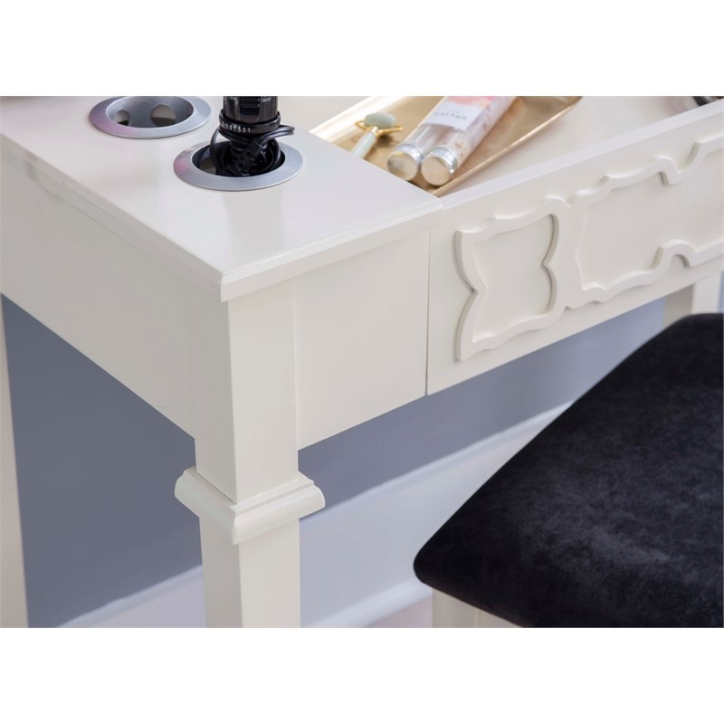 Riverbay Furniture Transitional HardWood Vanity in White