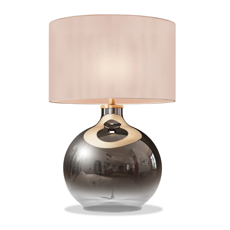 Henn&Hart 23' Ombre Plated Glass Table Lamp with Nickel Metal Accents