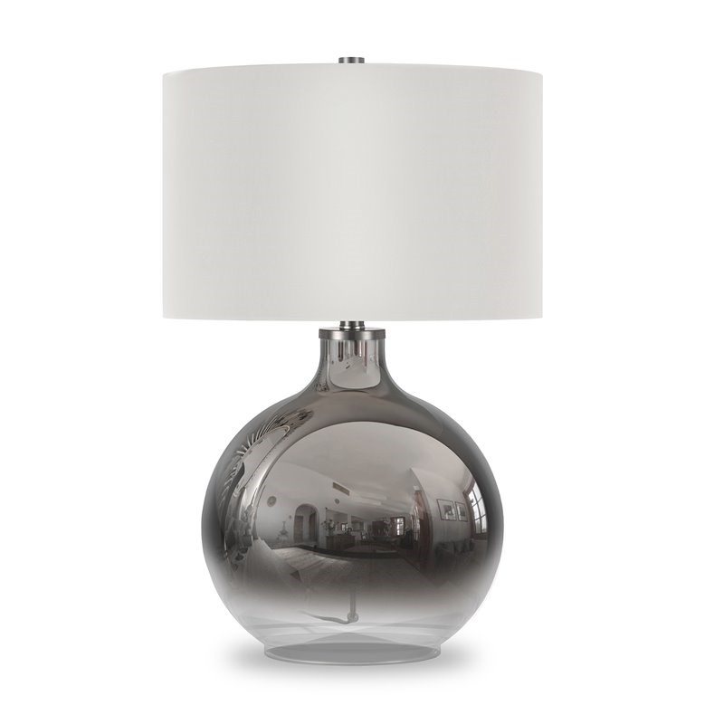 Henn&Hart 23' Ombre Plated Glass Table Lamp with Nickel Metal Accents