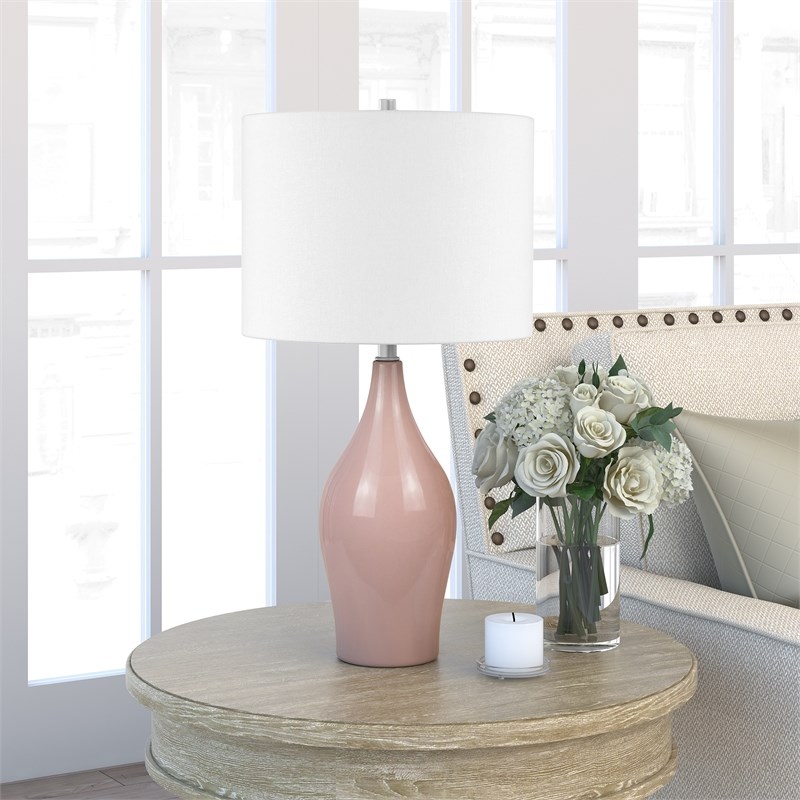 Henn Hart 28 25 Ceramic Table Lamp In Dusty Rose Pink Tl0280 Henn Hart 28 25 Ceramic Table Lamp In, Dusty Rose Lamp Shade