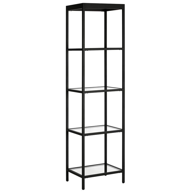 Bronze Bookcase Homesquare, 18 Inch Wide White Bookcase With Doors
