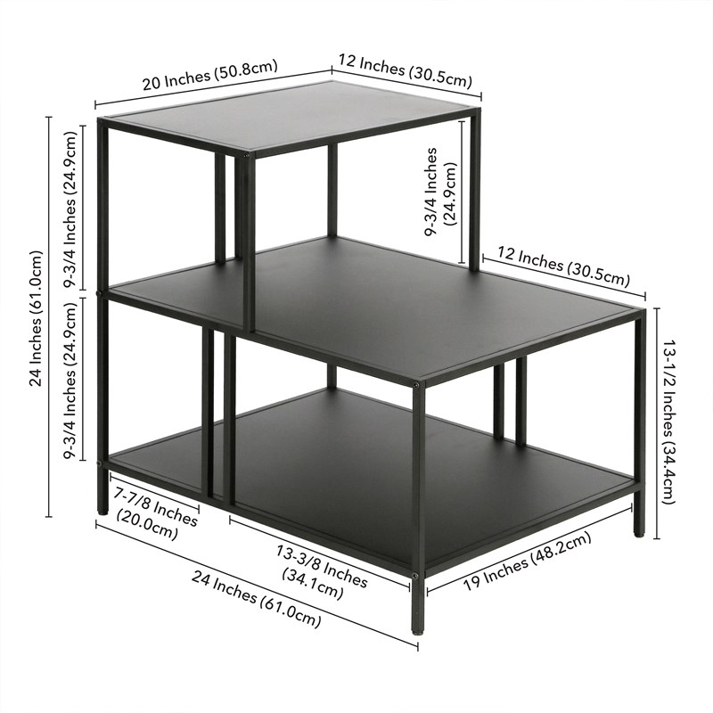 Henn&Hart Black Bronze Side Table
