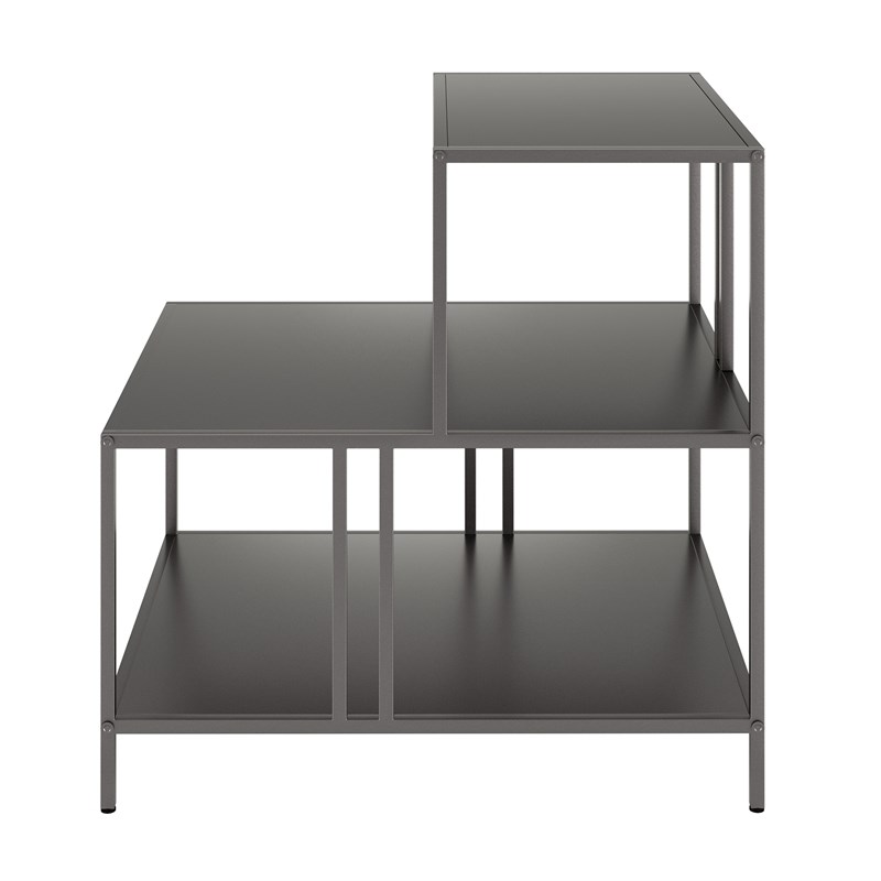 Henn&Hart Gunmetal Gray Side Table