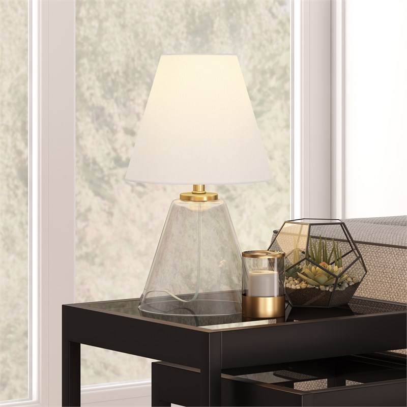 Henn&Hart Clear Glass Mini Table Lamp