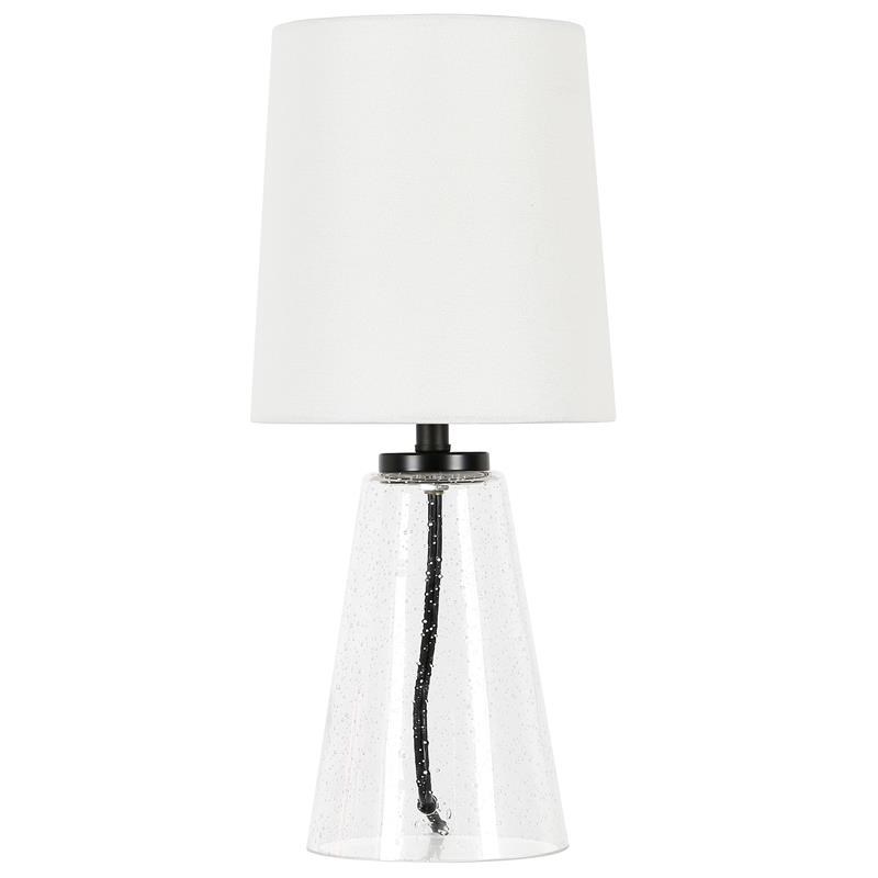 Henn&Hart Contemporary Seeded Glass Mini Lamp in Seeded Glass 