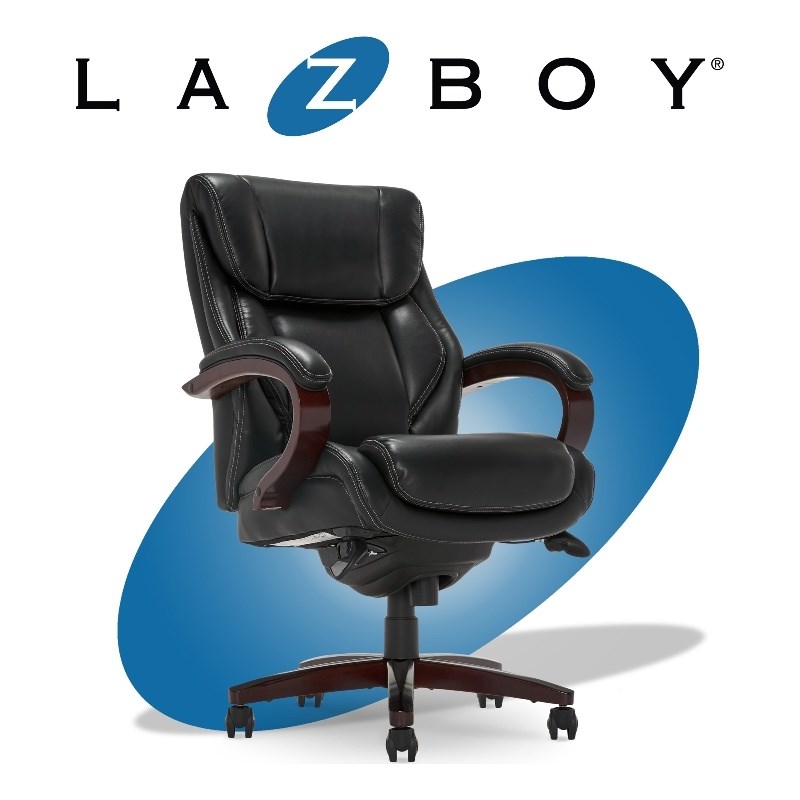 La-Z-Boy Bellamy Executive Office Chair Black Bonded Leather