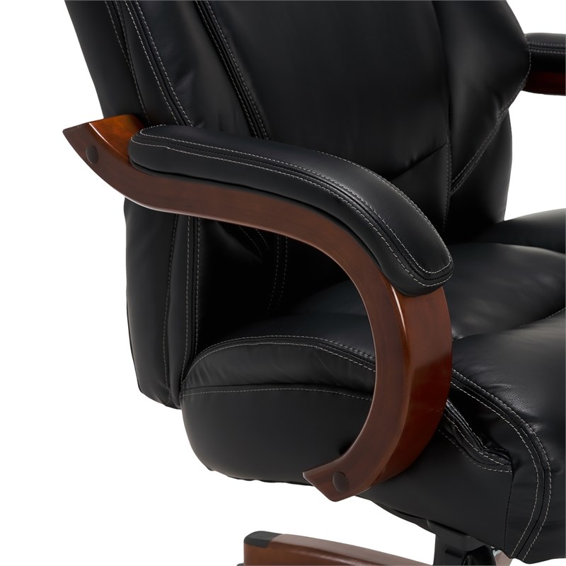La-Z-Boy Delano Big & Tall Executive Office Chair Black Bonded Leather