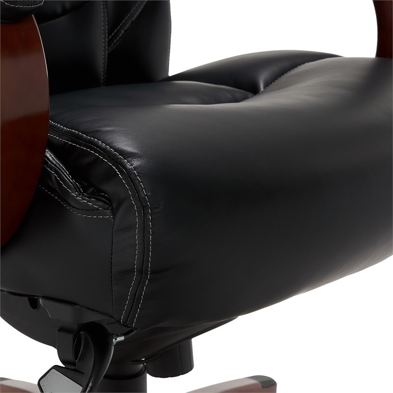 La-Z-Boy Delano Big & Tall Executive Office Chair Black Bonded Leather