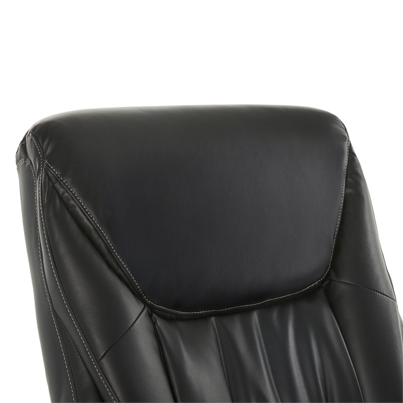 La-Z-Boy Big and Tall Edmonton Executive Office Chair in Black Bonded Leather