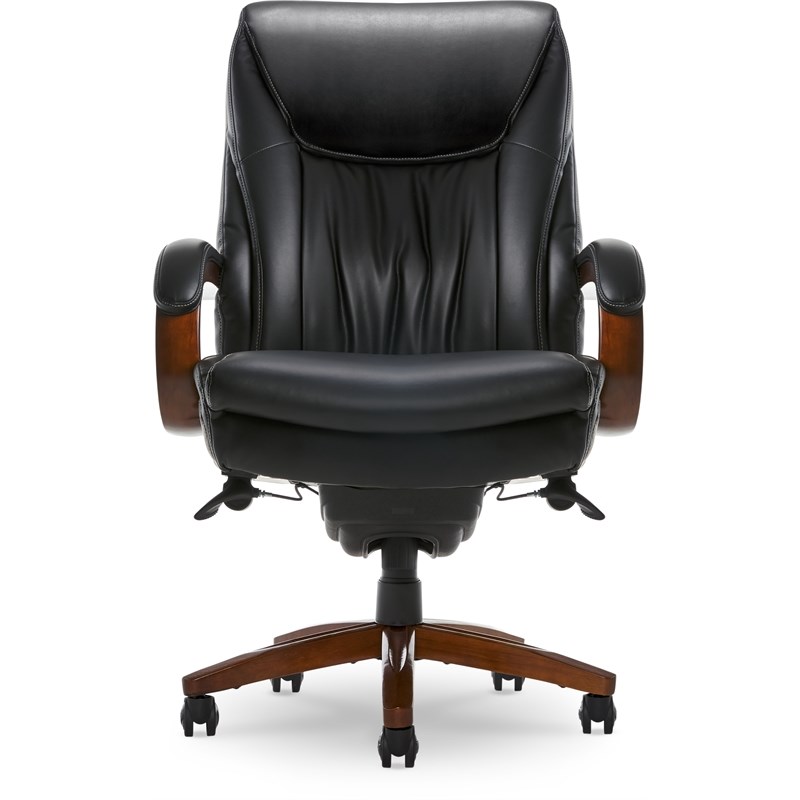 La-Z-Boy Big and Tall Edmonton Executive Office Chair in Black Bonded Leather