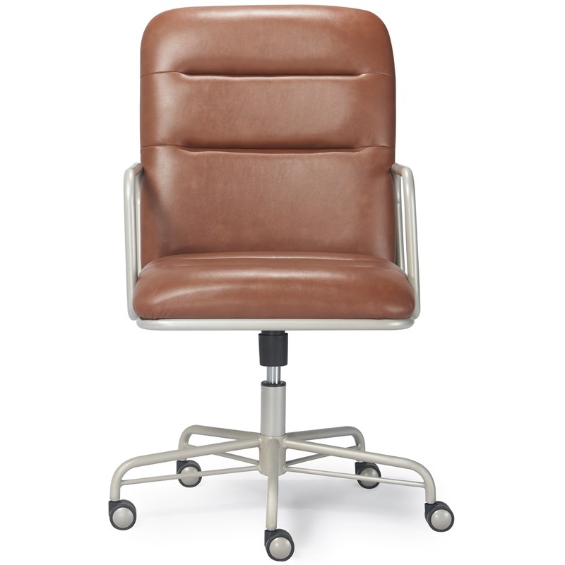 Finch Franklin Modern Leather Desk Chair Brown